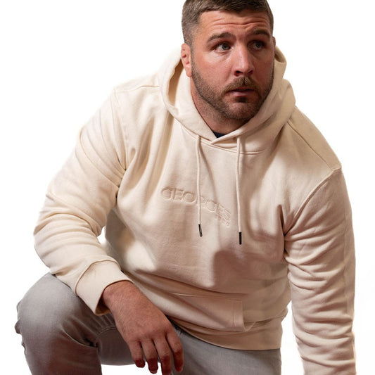 Sweat-shirt éco-responsable à capuche Blanc Cassé