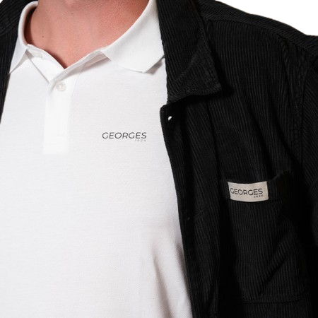 Chemise en velours côtelé éco-responsable Noir